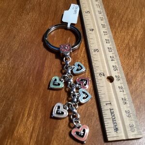 Brighton Vienna Hearts Key Fob/ Keychain New With Tag E11442